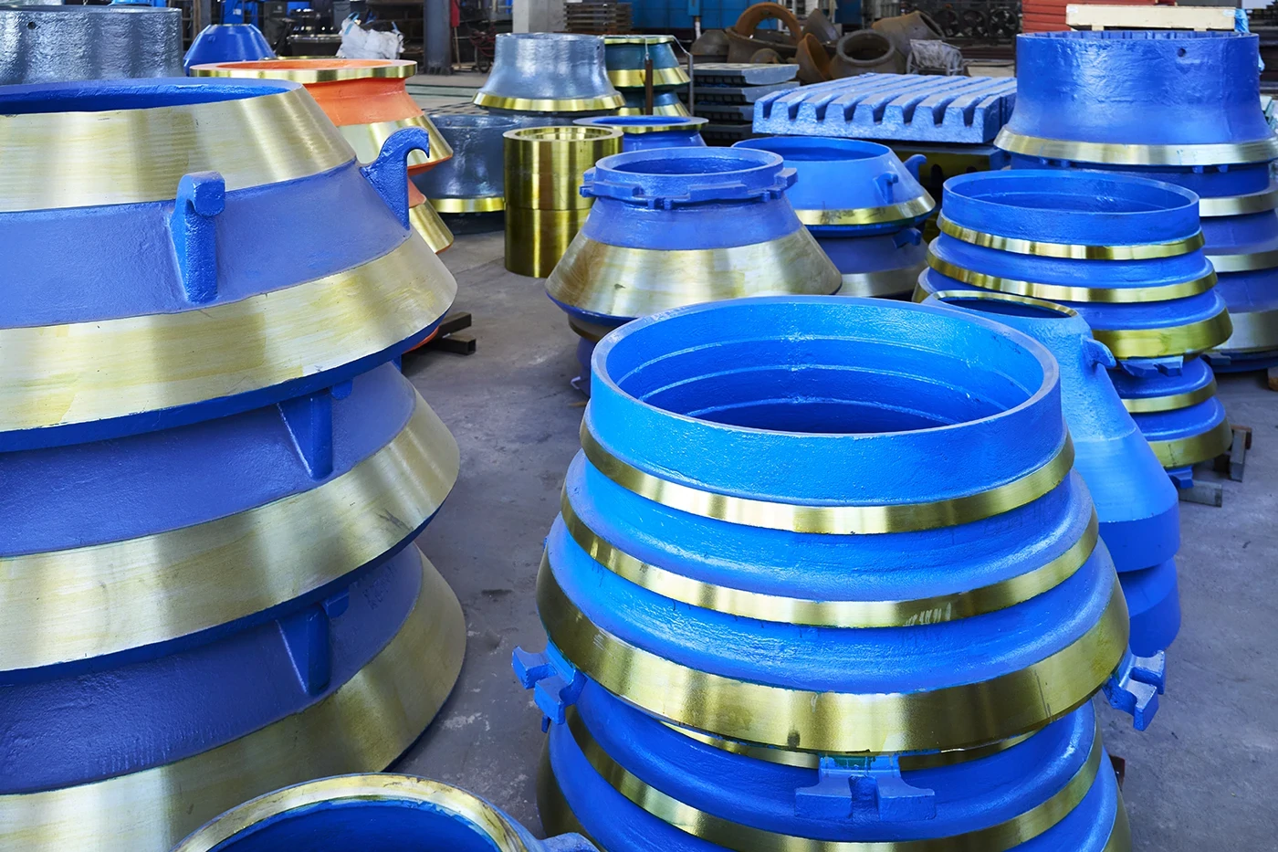 Cone crusher parts ready for shipment