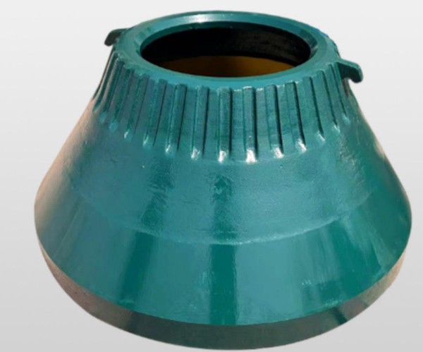 Worn cone crusher mantle showing cupping wear pattern
